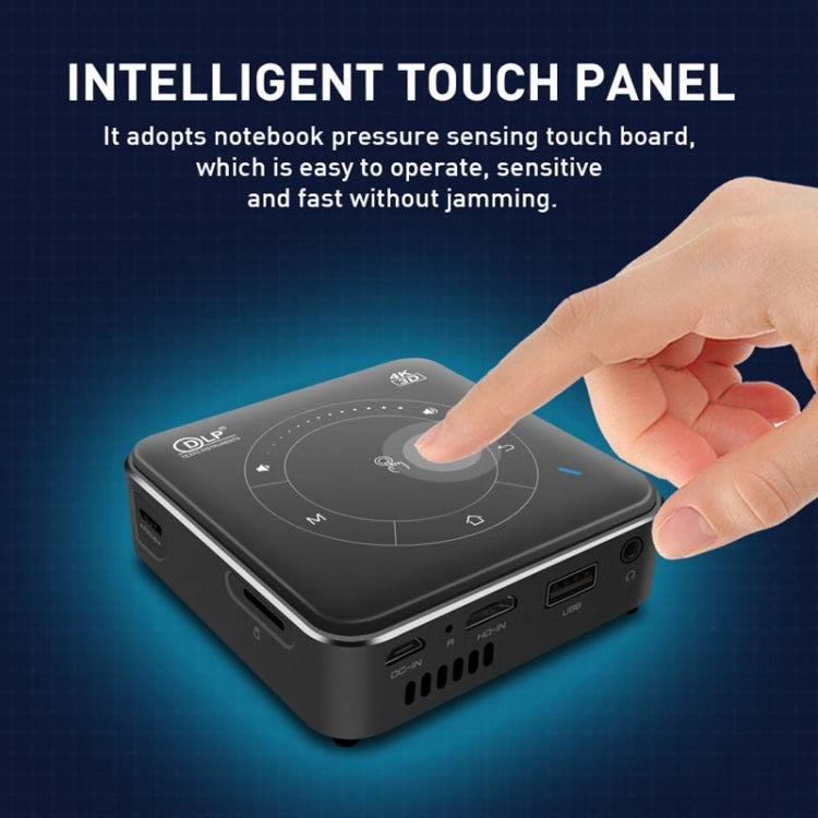 P11 854x480 DLP Mini Smart Projector With Infrared Remote Control, Android 9.0, 2GB+16GB, Support 2.4G/5G WiFi, Bluetooth, TF Card(Silver Gray) - LED Projector by PMC TechLife | Online Shopping South Africa | PMC TechLife