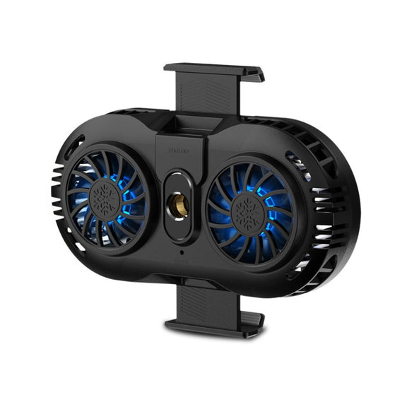 AH-102 Type-C / USB-C + USB Interface Dual Cooling And Fast Cooling Mobile Phone Radiator for 4-6.5 inch Mobile Phones, Power Cable Length: 1.5m(Black)
