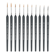 11 PCS Full Sets WeiZhuang Hook Line Pen Painting Hand-painted Watercolor Wolf Mint Hook Line Pen Painting Stroke Thin Line Brush, Color:Dark Blue
