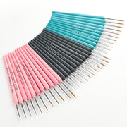 11 PCS Full Sets WeiZhuang Hook Line Pen Painting Hand-painted Watercolor Wolf Mint Hook Line Pen Painting Stroke Thin Line Brush, Color:Dark Blue