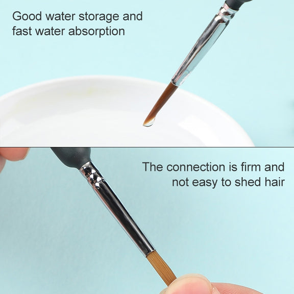 11 PCS Full Sets WeiZhuang Hook Line Pen Painting Hand-painted Watercolor Wolf Mint Hook Line Pen Painting Stroke Thin Line Brush, Color:Dark Blue
