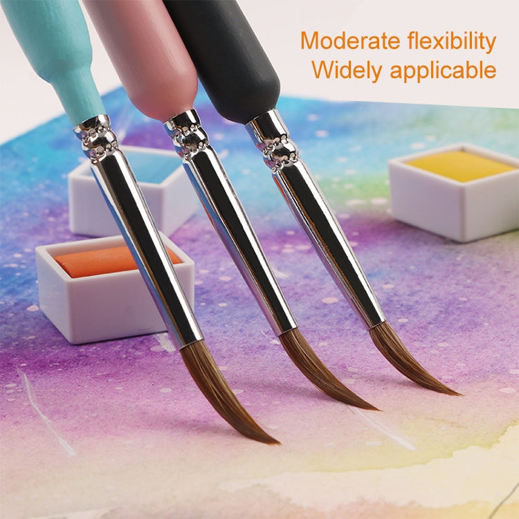 11 PCS Full Sets WeiZhuang Hook Line Pen Painting Hand-painted Watercolor Wolf Mint Hook Line Pen Painting Stroke Thin Line Brush, Color:Dark Blue