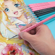 11 PCS Full Sets WeiZhuang Hook Line Pen Painting Hand-painted Watercolor Wolf Mint Hook Line Pen Painting Stroke Thin Line Brush, Color:Dark Blue