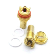 4 PCS / 2 Pairs CMC Copper RCA Female Audio Power Amplifier AV Audio Lotus Socket Terminal(Copper Plated)