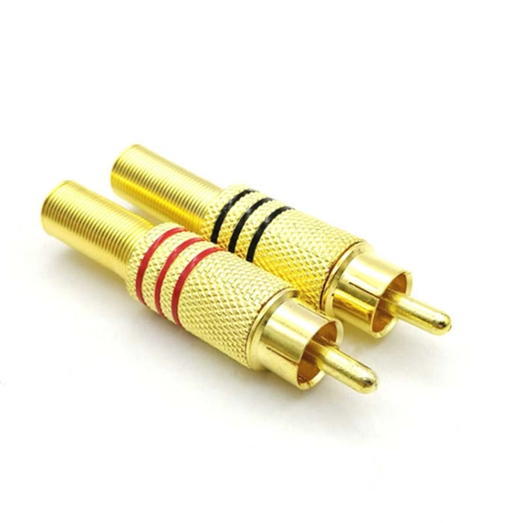 30 PCS / 15 Pairs RCA Lotus Head AV Audio and Video Plug Plum Blossom Plug Lotus Head RCA Head(Color Random Delivery) - free shipping - PMC Jewellery - Order now!