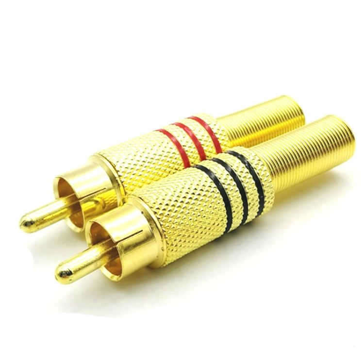30 PCS / 15 Pairs RCA Lotus Head AV Audio and Video Plug Plum Blossom Plug Lotus Head RCA Head(Color Random Delivery)