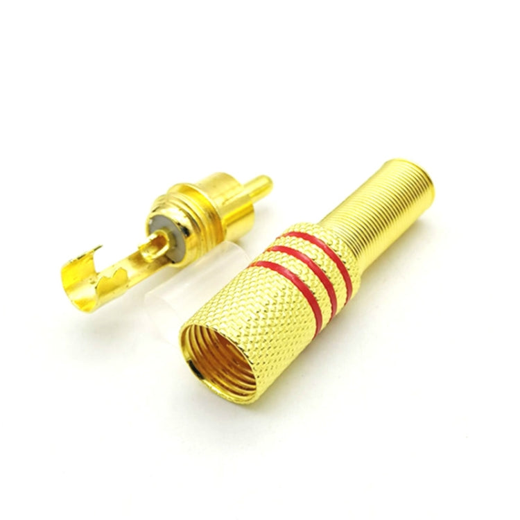 30 PCS / 15 Pairs RCA Lotus Head AV Audio and Video Plug Plum Blossom Plug Lotus Head RCA Head(Color Random Delivery) - free shipping - PMC Jewellery - Order now!