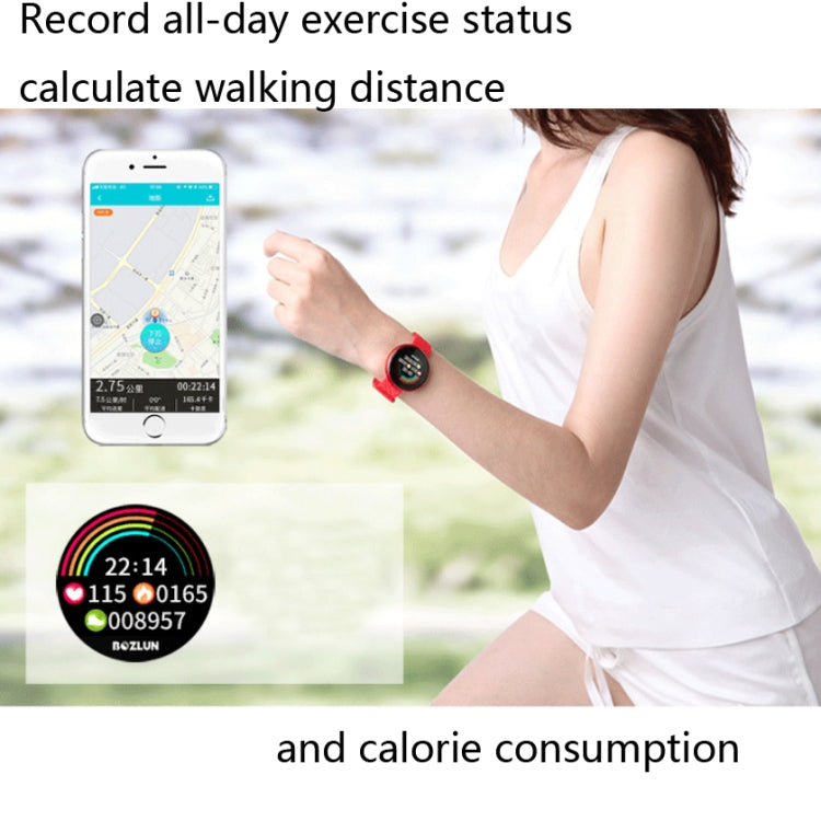 Bozlun B36 1.04 inch Color Screen Smart Bracelet, IP68 Waterproof,Support Heart Rate Monitoring/Menstrual Period Reminder/Call Reminder(Red) - free shipping - PMC Jewellery - Order now!
