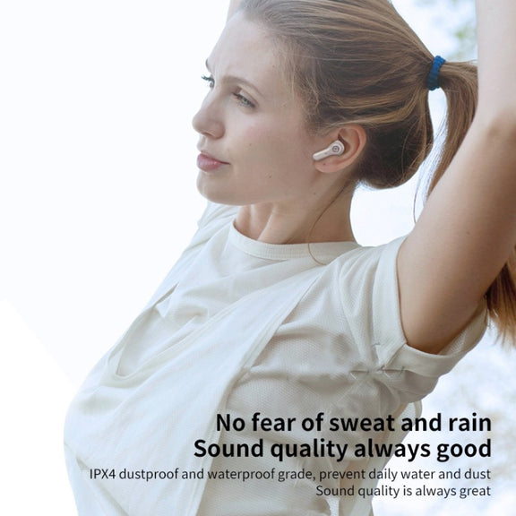 ANC Business Sports TWS Stereo Dual Ears Bluetooth V5.0+EDR Earphone with Charging Box(White)
