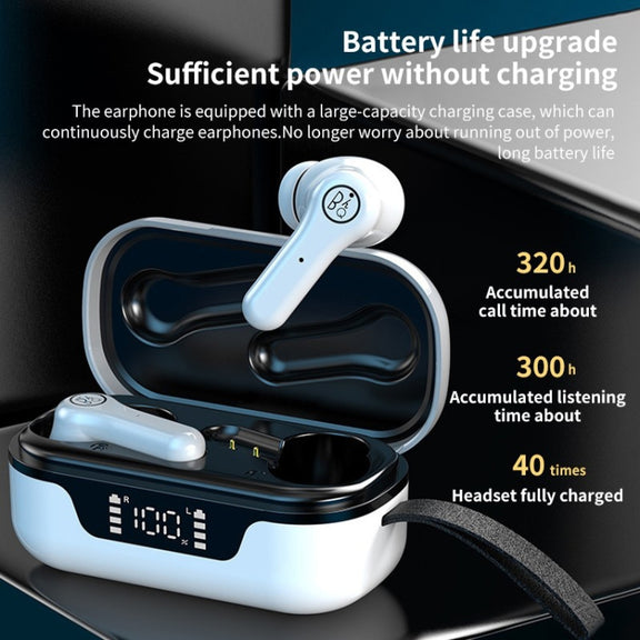 ANC Business Sports TWS Stereo Dual Ears Bluetooth V5.0+EDR Earphone with Charging Box(White)