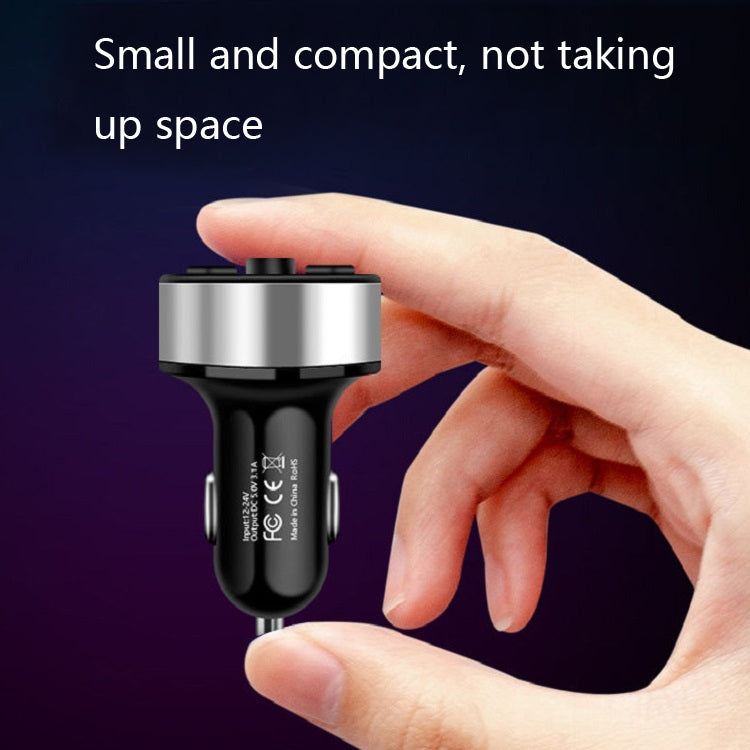 Halo Car MP3 Bluetooth Player Car Charger Car FM Transmitter 3.1A Car Charger(Tyrant Gold)