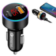 Aluminum Alloy Digital Display PD+QC3.0 Car Charger Multifunctional Car Charger(Elegant Black) - Car Charger by PMC TechLife | Online Shopping South Africa | PMC TechLife