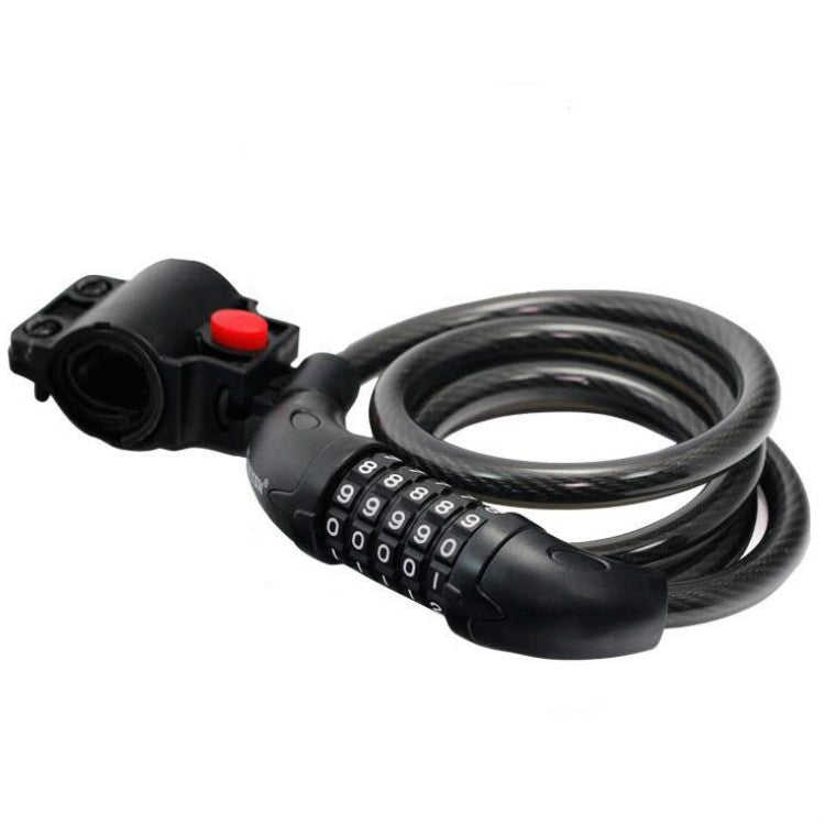 TONYON TY566 Bicycle Lock Five-digit Code Lock Mountain Bike Bar Wire Lock Single Rim Lock(Black) - free shipping - PMC Jewellery - Order now!