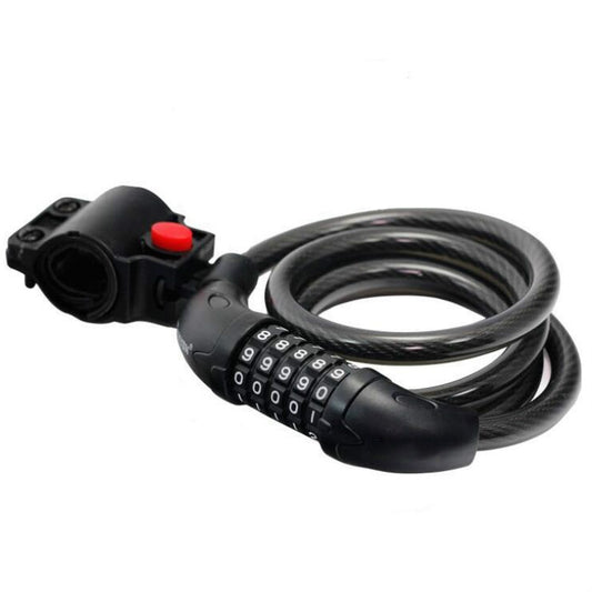 TONYON TY566 Bicycle Lock Five-digit Code Lock Mountain Bike Bar Wire Lock Single Rim Lock(Black) - free shipping - PMC Jewellery - Order now!