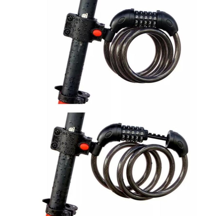 TONYON TY566 Bicycle Lock Five-digit Code Lock Mountain Bike Bar Wire Lock Single Rim Lock(Black) - free shipping - PMC Jewellery - Order now!