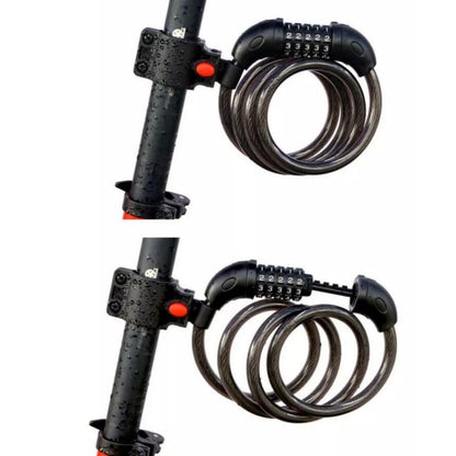TONYON TY566 Bicycle Lock Five-digit Code Lock Mountain Bike Bar Wire Lock Single Rim Lock(Black) - free shipping - PMC Jewellery - Order now!