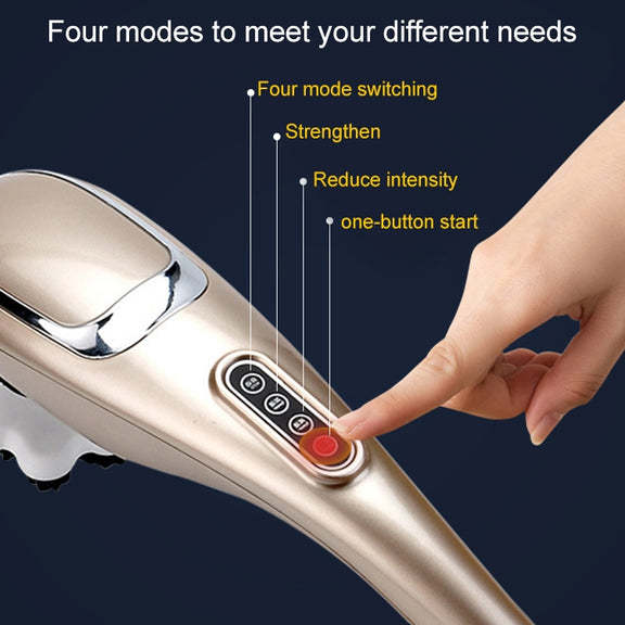 Rechargeable Dolphin Massager Electric Cervical Massage Stick A10 Straight Plug, Plug Type:US Plug