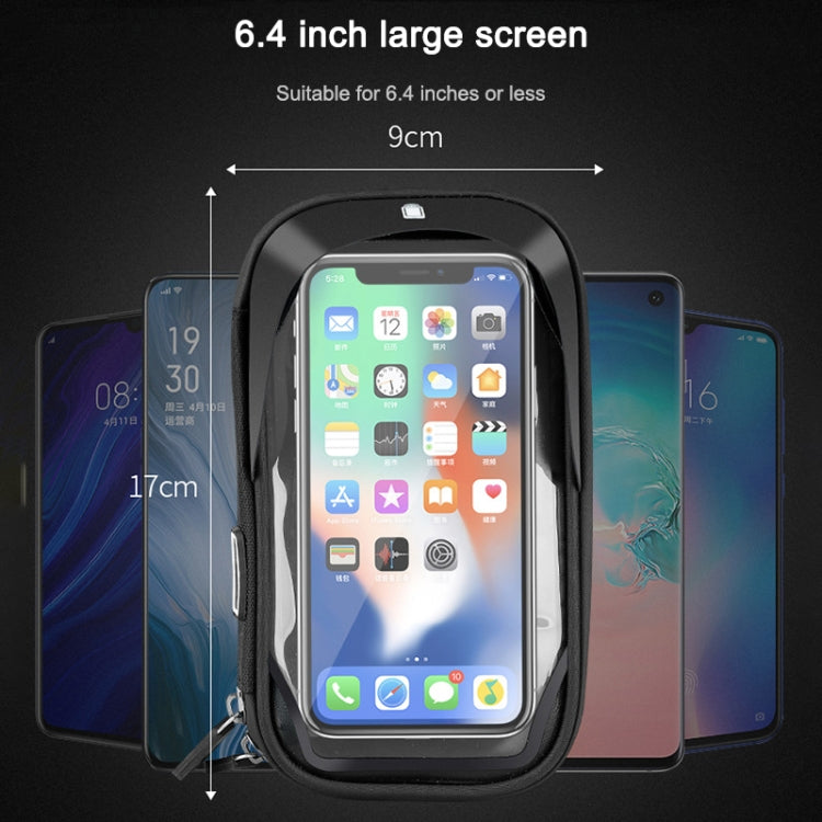 Mountain Bike Card Holder Touch Screen Mobile Phone Holder Motorcycle Electric Vehicle Waterproof Navigation Bracket Shade Mobile Phone Holder, Style:Handlebars(Black) - free shipping - PMC Jewellery - Order now!
