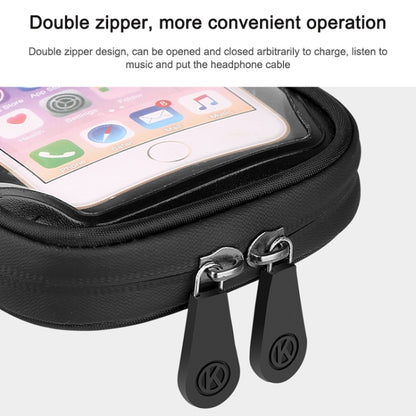 Mountain Bike Card Holder Touch Screen Mobile Phone Holder Motorcycle Electric Vehicle Waterproof Navigation Bracket Shade Mobile Phone Holder, Style:Handlebars(Black) - free shipping - PMC Jewellery - Order now!