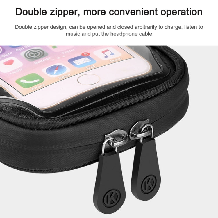 Mountain Bike Card Holder Touch Screen Mobile Phone Holder Motorcycle Electric Vehicle Water-resistant Navigation Bracket Shade Mobile Phone Holder, Style:Handlebars(Black)