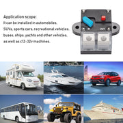 300A Auto Circuit Breaker Car Audio Fuse Holder Power Insurance Automatic Switch(Blue)