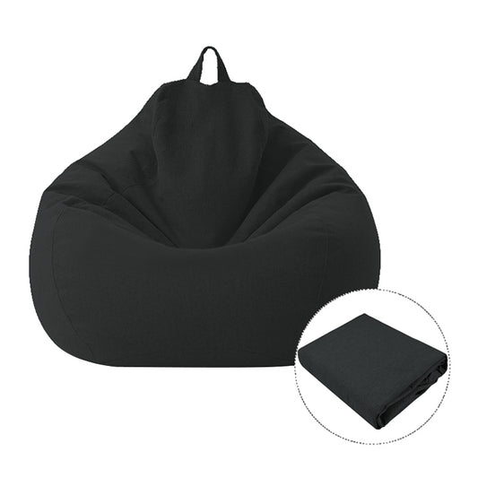 Lazy Sofa Bean Bag Chair Fabric Cover, Size: 80x90cm(Black) - Sofa Covers & Chair Covers by PMC Jewellery | Online Shopping South Africa | PMC Jewellery | Buy Now Pay Later Mobicred