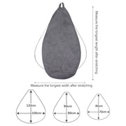 Lazy Sofa Bean Bag Chair Fabric Cover, Size: 80x90cm(Black)