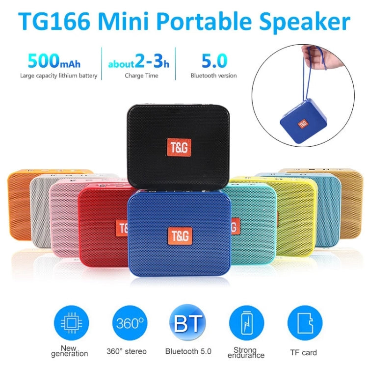 T&G TG166 Color Portable Wireless Bluetooth Small Speaker(Silver Gray) - Mini Speaker by T&G | Online Shopping South Africa | PMC TechLife