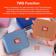 T&G TG166 Color Portable Wireless Bluetooth Small Speaker(Silver Gray)