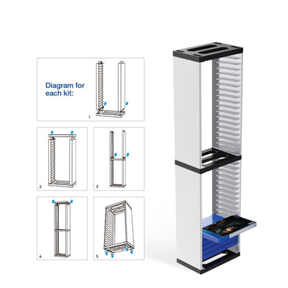 DOBE Console Game Cd Storage Rack Can Accommodate 36 Double-Layer Disc Racks For PS5 - free shipping - PMC Jewellery - Order now!