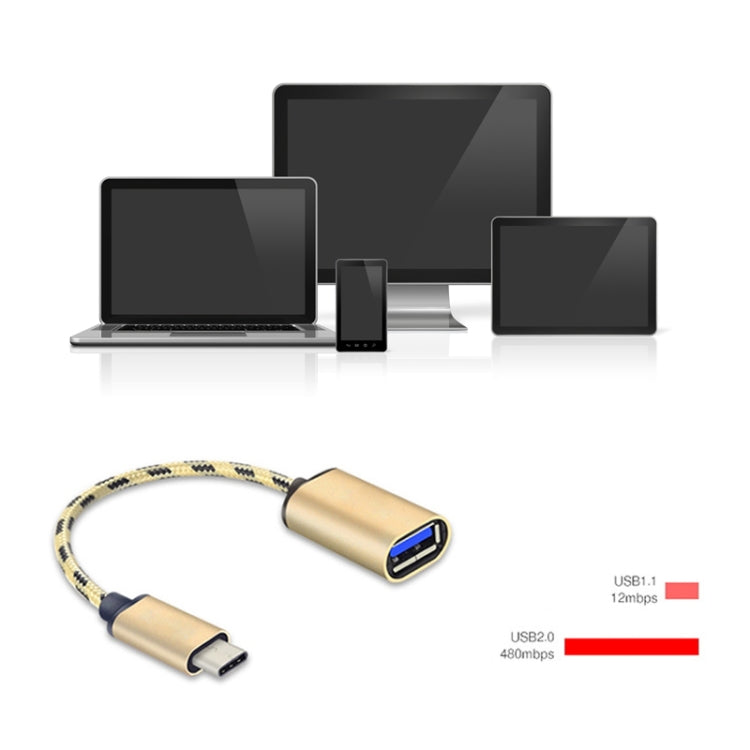 USB to USB-C / Type-C OTG Adapter Cable - Cable & Adapters by PMC TechLife | Online Shopping South Africa | PMC TechLife