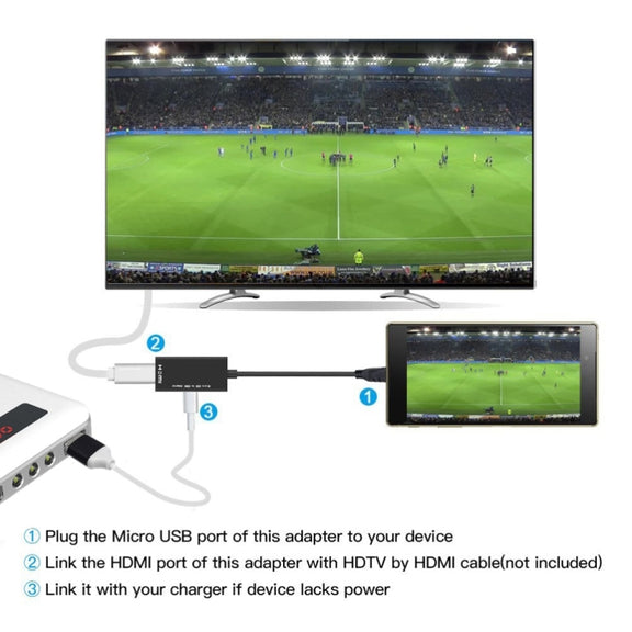 Micro USB To HDMI Female Adapter Cable 1080P HD for MHL Device HDTV Adapters For Samsung / Huawei