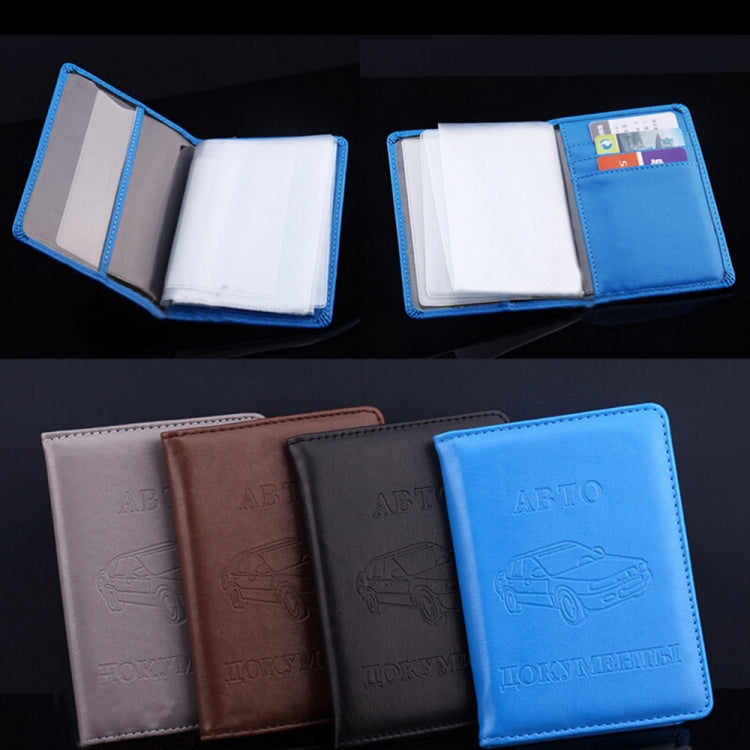 Russian PU Leather Cover Driving License Card Credit Holder Purse Wallet - Card & Passport Bags by PMC TechLife | Online Shopping South Africa | PMC TechLife | Buy Now Pay Later Mobicred