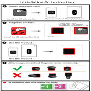 Wall-mounted iPad Magnetic Adsorption Universal Sticker Mobile Phone Wall Bracket(Black A)