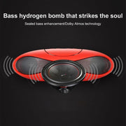 3D Stereo Mini Rugby Shape Bluetooth Speaker with TF Card Slot(Blue)
