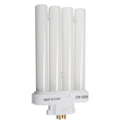 4 Rows Light Bulb 27W 6500K 4PinTube Compact Fluorescent Light Tube Energy Saving Lamp Bulb Tube Pure White Lighting