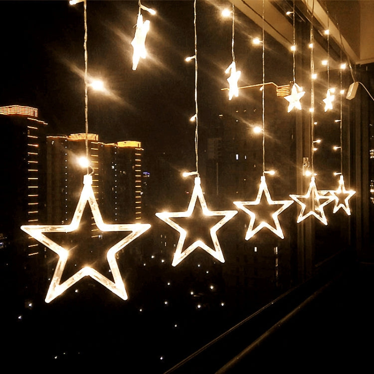 220V EU Plug LED Star Light Christmas lights Indoor/Outdoor Decorative Love Curtains Lamp For Holiday Wedding Party lighting(White)