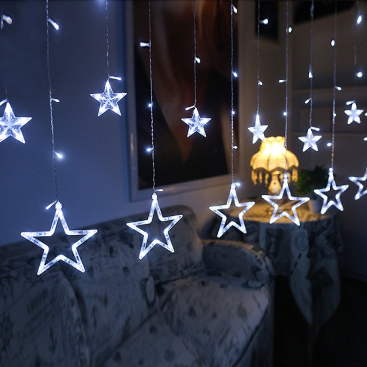 220V EU Plug LED Star Light Christmas lights Indoor/Outdoor Decorative Love Curtains Lamp For Holiday Wedding Party lighting(White)