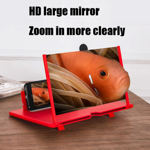 12 inch Pull-out Typed Ultra-clear 3D Mobile Phone Screen Stretching Bracket Amplifier(White)