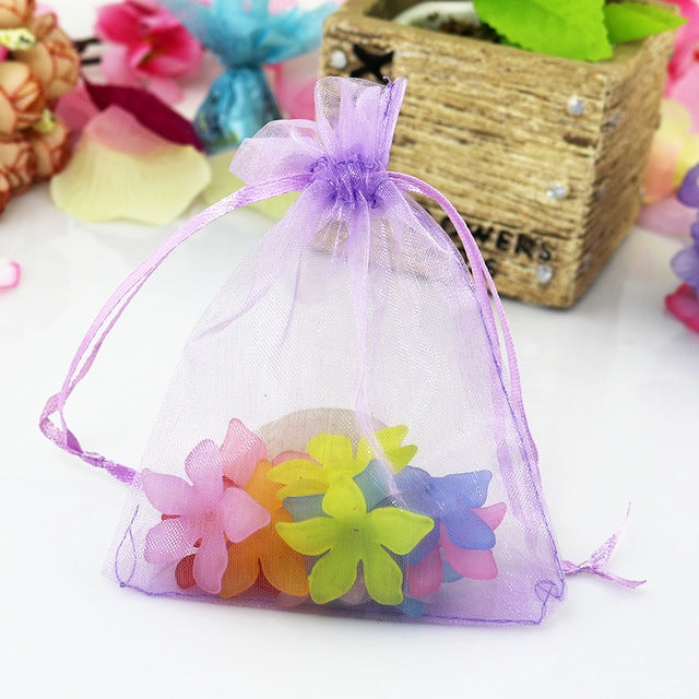 100 PCS Organza Gift Bags Jewelry Packaging Bag Wedding Party Decoration, Size: 7x9cm(D13 Light Purple) - free shipping - PMC TechLife - Order now!