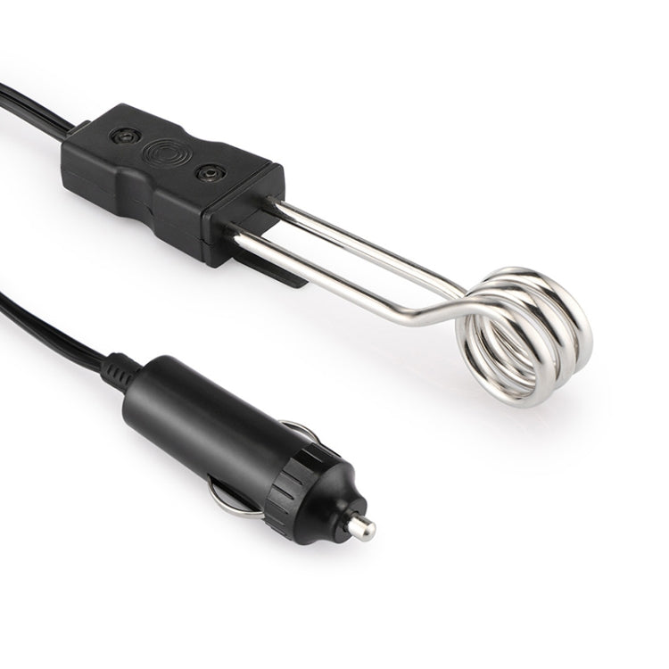 Portable 12V/24V Electric Car Boiled Immersion Water Heater Traveling Camping Picnic, Voltage:12V(Black)