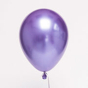 50 PCS 12inch Glossy Metal Pearl Latex Balloons Metallic Color Inflatable Air Ball Birthday Party Decor(Purple)