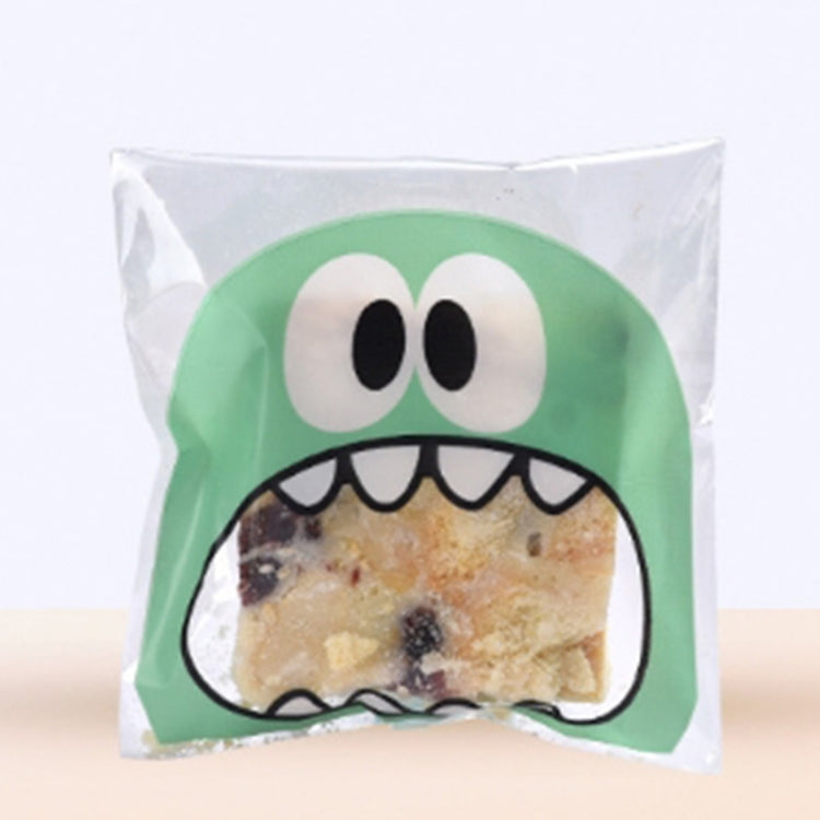 100 PCS Cute Big Teech Mouth Monster Plastic Bag Wedding Birthday Cookie Candy Gift OPP Packaging Bags, Gift Bag Size:10x10cm(Green) - free shipping - PMC TechLife - Order now!
