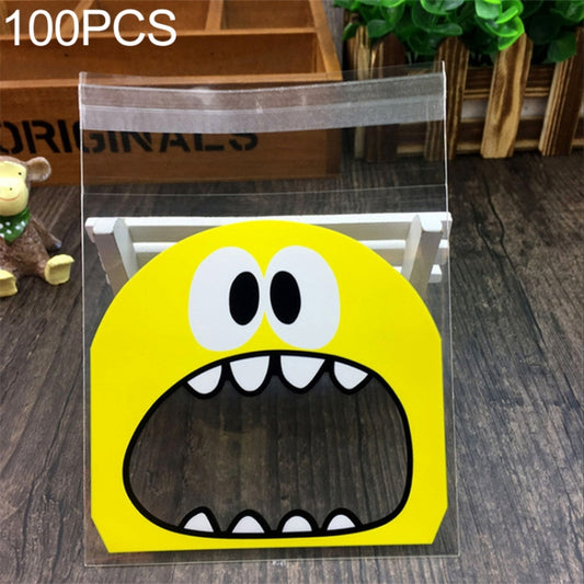 100 PCS Cute Big Teech Mouth Monster Plastic Bag Wedding Birthday Cookie Candy Gift OPP Packaging Bags, Gift Bag Size:10x10cm(Yellow) - free shipping - PMC Jewellery - Order now!