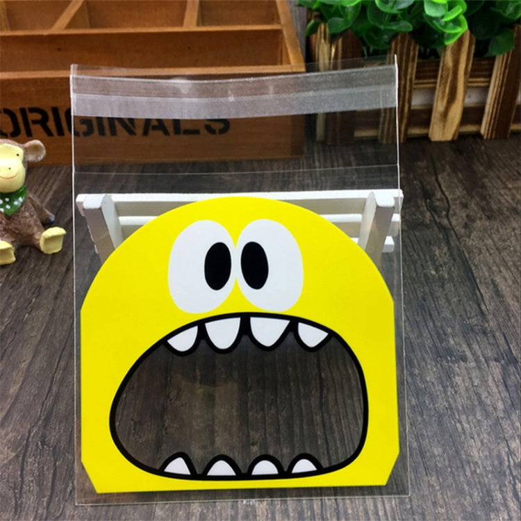 100 PCS Cute Big Teech Mouth Monster Plastic Bag Wedding Birthday Cookie Candy Gift OPP Packaging Bags, Gift Bag Size:10x10cm(Yellow) - free shipping - PMC TechLife - Order now!