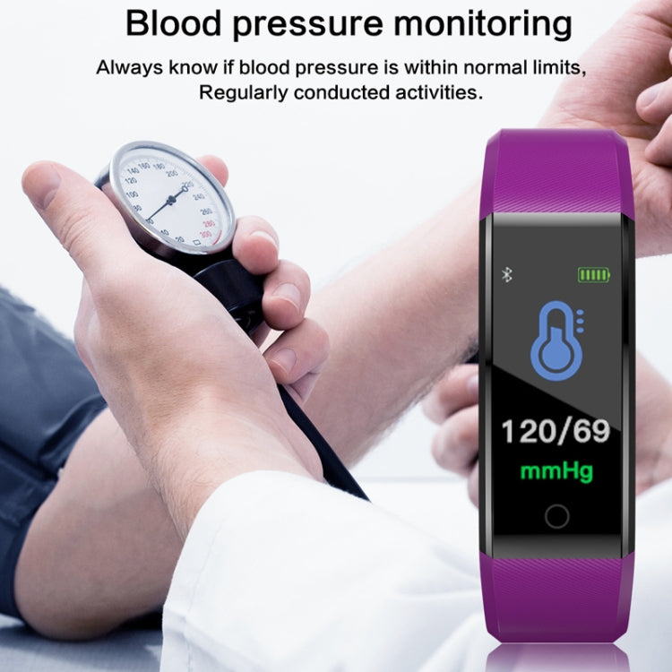 ID115 Plus Smart Bracelet Fitness Heart Rate Monitor Blood Pressure Pedometer Health Running Sports SmartWatch for IOS Android(dark blue)