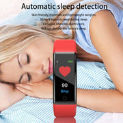 ID115 Plus Smart Bracelet Fitness Heart Rate Monitor Blood Pressure Pedometer Health Running Sports SmartWatch for IOS Android(dark blue)