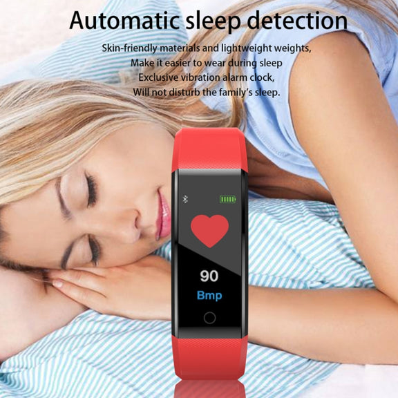 ID115 Plus Smart Bracelet Fitness Heart Rate Monitor Blood Pressure Pedometer Health Running Sports SmartWatch for IOS Android(dark blue)