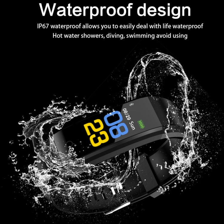 ID115 Plus Smart Bracelet Fitness Heart Rate Monitor Blood Pressure Pedometer Health Running Sports SmartWatch for IOS Android(dark blue)