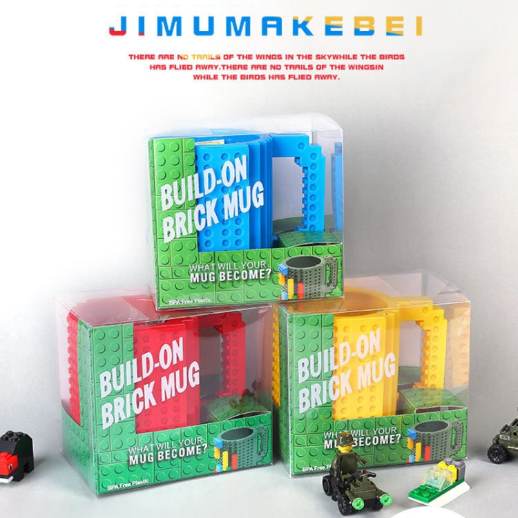 Building Blocks Design Creative Milk Mug Coffee Cup Build-on Brick Drinking Water Holder, Value:301-400ml(Orange) - free shipping - PMC TechLife - Order now!